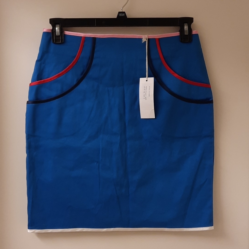 Harvey Faircloth Tiered Pocket Pencil Skirt (flaw)